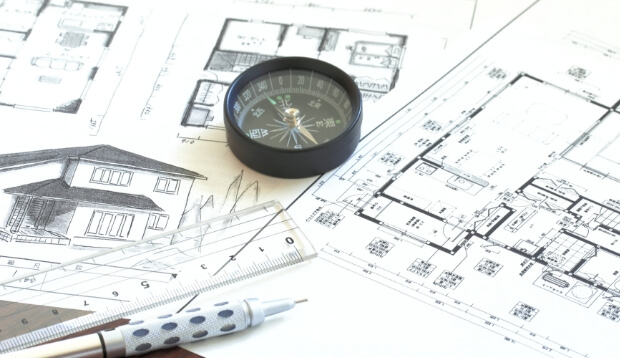 風水建築の図面のイメージ